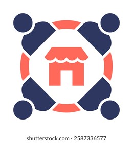 Market Icon Element For Design