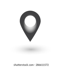 Market Icon, Map Pointer, Flat Icon , Vector illustration.