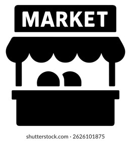 market icon on white background vector
Vector icon building