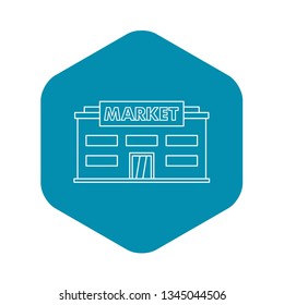 Market icon. Outline illustration of market vector icon for web