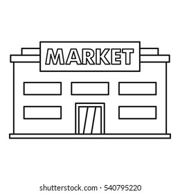 Market icon. Outline illustration of market vector icon for web