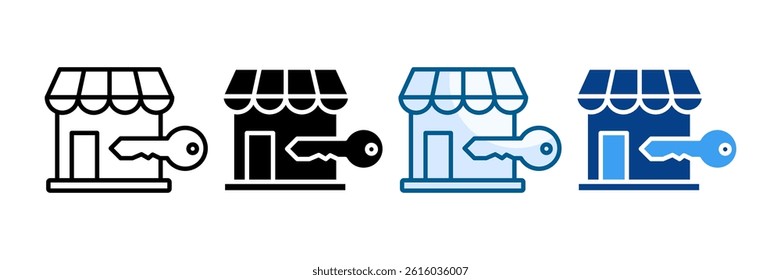 Market Icon Set Multiple Style Collection