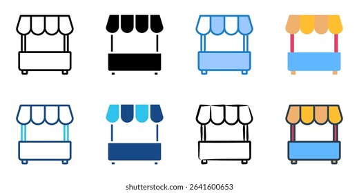 Market icon set multiple style collection 
