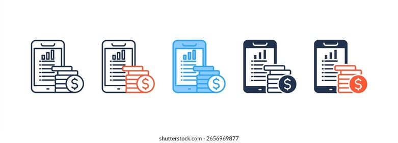 Conjunto de iconos de mercado colección de estilo múltiple
