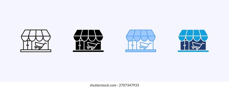 Conjunto de iconos de mercado Elemento de Colección de estilo múltiple para diseño