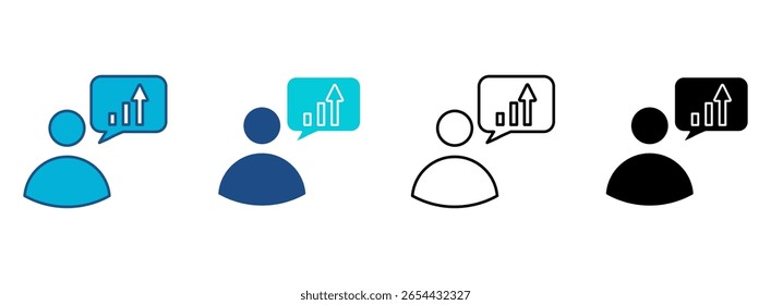 Conjunto de iconos de mercado con múltiples estilos. Ilustración vectorial