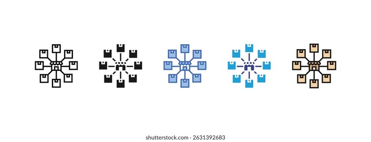 market icon sets collection multi style