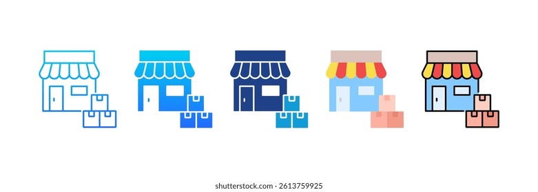 Market icon sheet multiple style collection