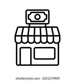 Market icon. sign for mobile concept and web design. vector illustration