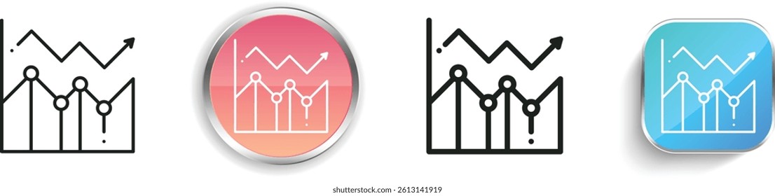 market icon. Thin Linear, Regular and Button Style Design Isolated On White Background