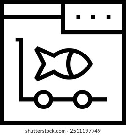 icono del mercado. Diseño de estilo lineal delgado aislado sobre fondo blanco