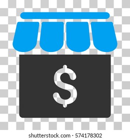Market icon. Vector illustration style is flat iconic bicolor symbol, blue and gray colors, transparent background. Designed for web and software interfaces.