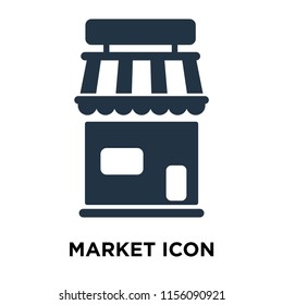 Market icon vector isolated on white background, Market transparent sign