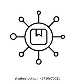 Icono de mercado con fondo blanco Vector ilustración de stock