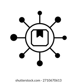 Icono de mercado con fondo blanco Vector ilustración de stock