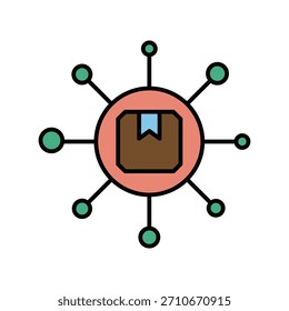 Market icon with white background vector stock illustration