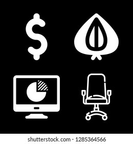 market icons set with onion, antique and dollar symbol vector set