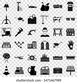 Market icons set. Simple style of 36 market vector icons for web for any design