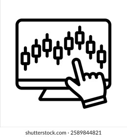 Market Indicator Line Vector Illustration On White Background.