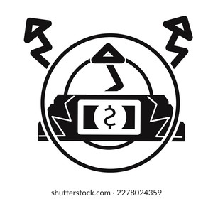 market inflation line icon vector. market inflation sign.