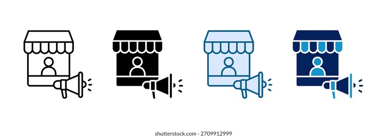 Conjunto de iconos de influencia de mercado Colección de estilo múltiple