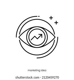 market insight icon. Outline style icon design isolated on white background