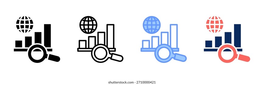 Conjunto de iconos de Market Insight colección de estilo múltiple
