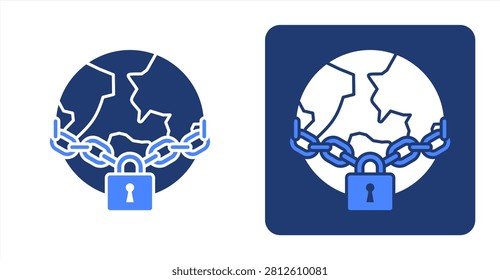 Market Isolation icon, with contrast background.