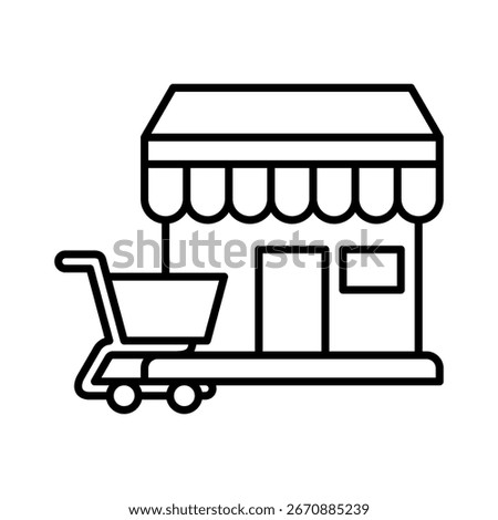 Market line icon vector illustration