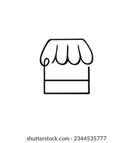 Market Line Style Icon Design