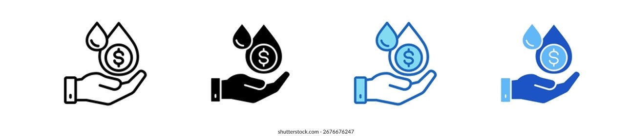 Market Liquidity Icon Set Multiple Style Collection