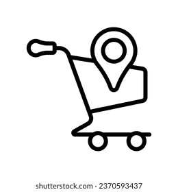 Icono de ubicación de mercado, Vector Graphics