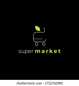 market logo - trolley vector logo - shopping mall vector icon