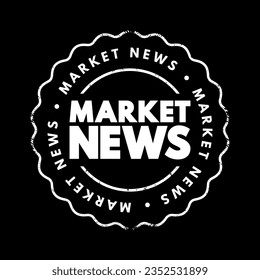 Market News text stamp, concept background