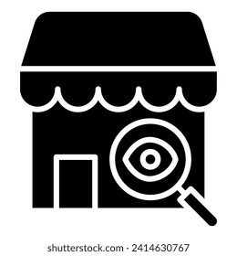 Ilustración vectorial de la línea de iconos de observación de mercado