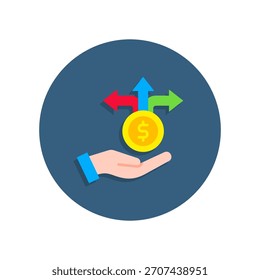 Ícone de oportunidade de mercado - Ilustração de vetor plano