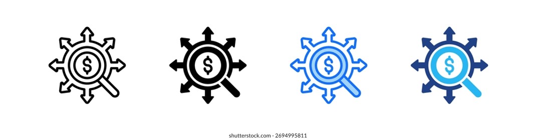 Marktchancensymbol Sammlung mehrerer Stile festlegen