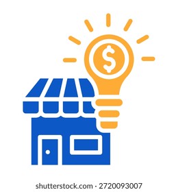 Marktchancensymbol einfarbiges Design, Vektorgrafik