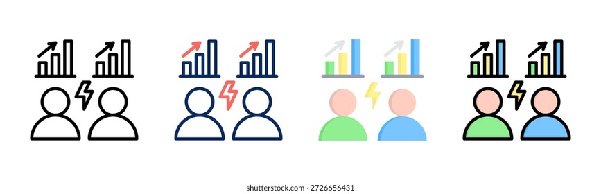 Market Parity-Symbol setzt mehrere Stilkollektionen