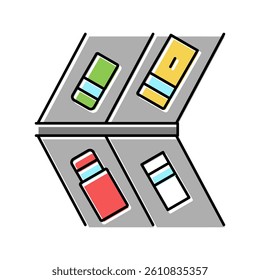 market parking color icon vector. market parking sign. isolated symbol illustration