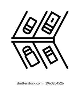 market parking line icon vector. market parking sign. isolated contour symbol black illustration