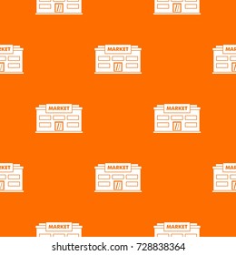 Market pattern repeat seamless in orange color for any design. Vector geometric illustration