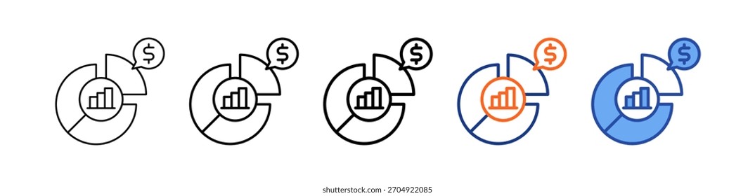 Market Penetration Different Set Vector Icon