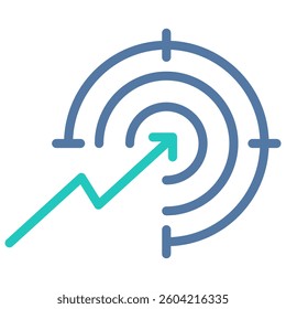 Market Penetration Icon Element For Design
