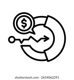 Elemento De Ícone De Penetração No Mercado Para Design