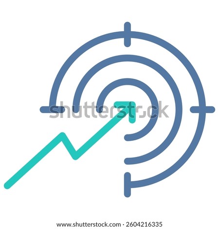 Market Penetration Icon Element For Design