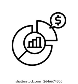 Market Penetration Icon Line Vector Illustration