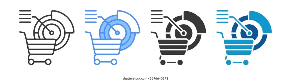 Market Penetration Icon Set Multiple Style Collection