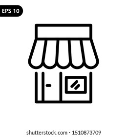 Market place shop icon vector illustrator logo template. eps10