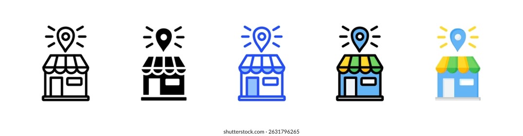 Market Position Icon Collection With Multiple Styles